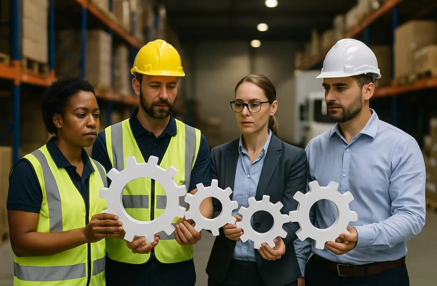 equipo en cadena de suministro